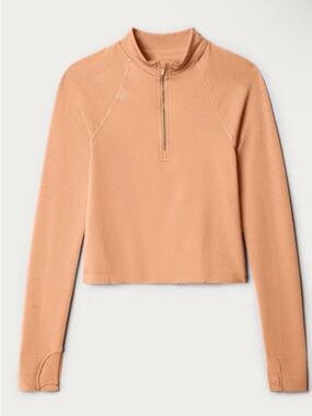 RHONE Breakaway Seamless 1/2 Zip - Orange Haze, size L